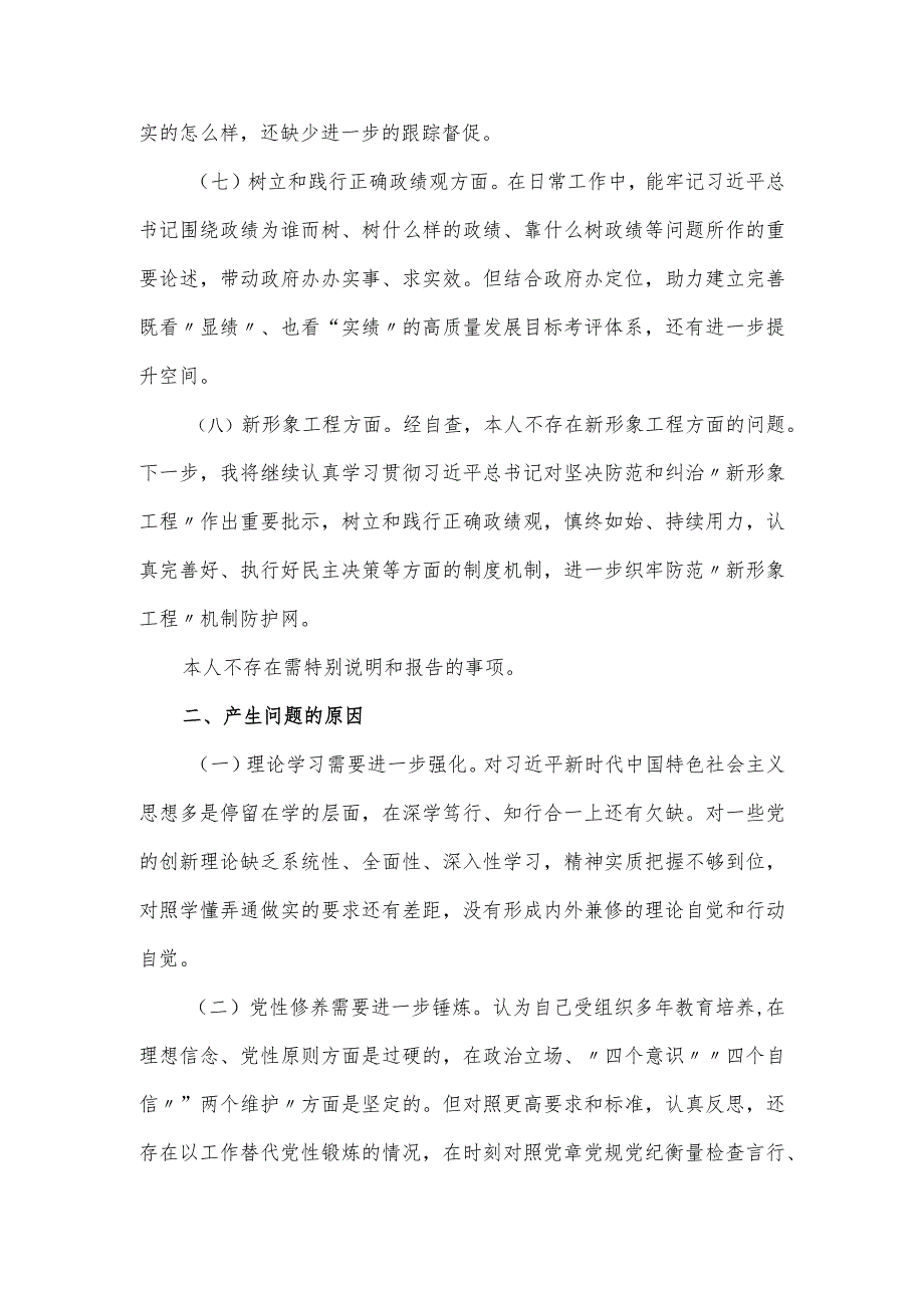 县政府在主题教育专题民主生活会上的个人发言.docx_第3页