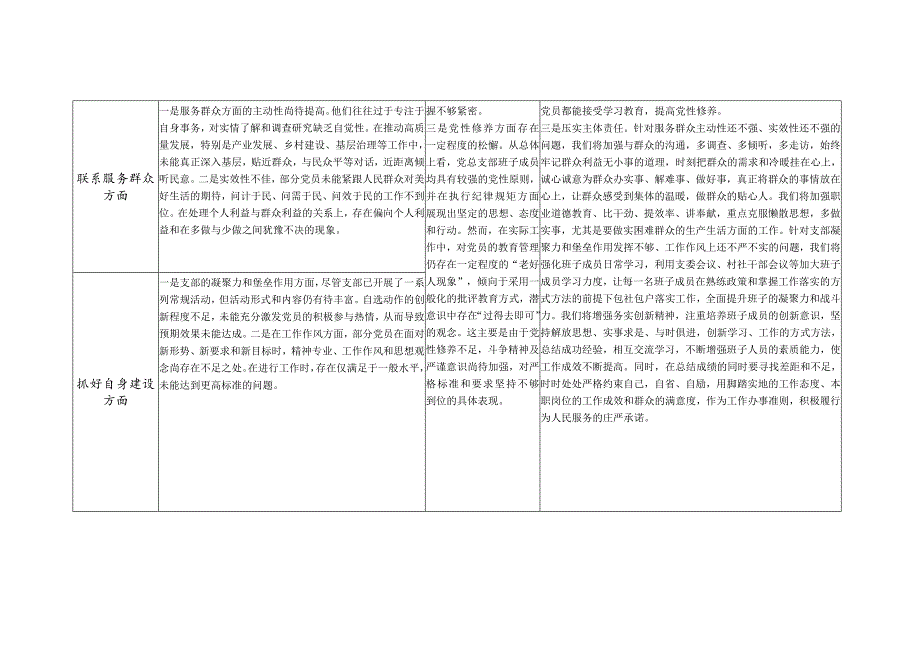 支部班子查摆组织开展主题教育、执行上级组织决定、严格组织生活、加强党员教育管理监督、联系服务群众、抓好自身建设六个方面问题整改清单台账2篇.docx_第3页