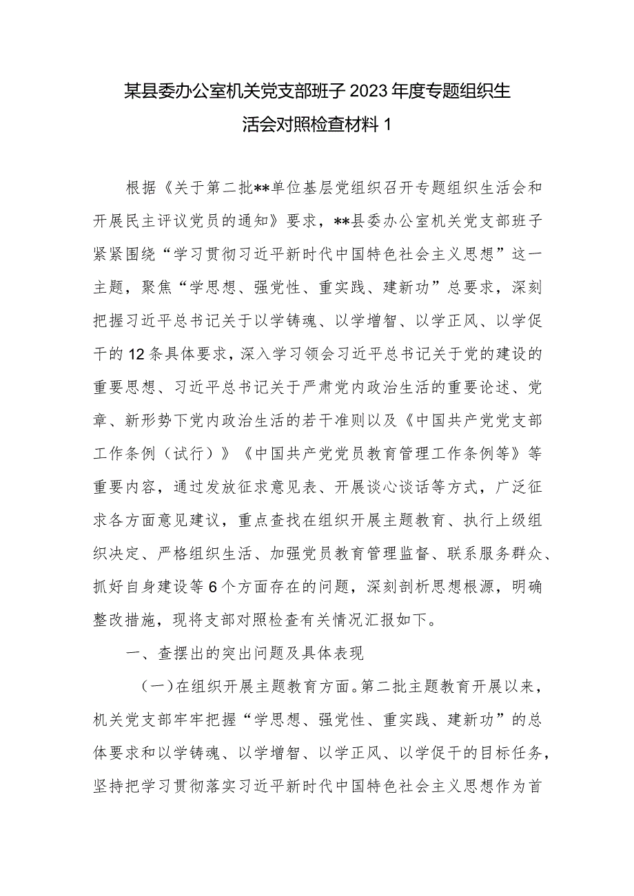 党支部班子学思想、强党性、重实践、建新功组织开展主题教育、执行上级组织决定、严格组织生活、党员教育管理、联系服务群众、抓好自身建.docx_第2页