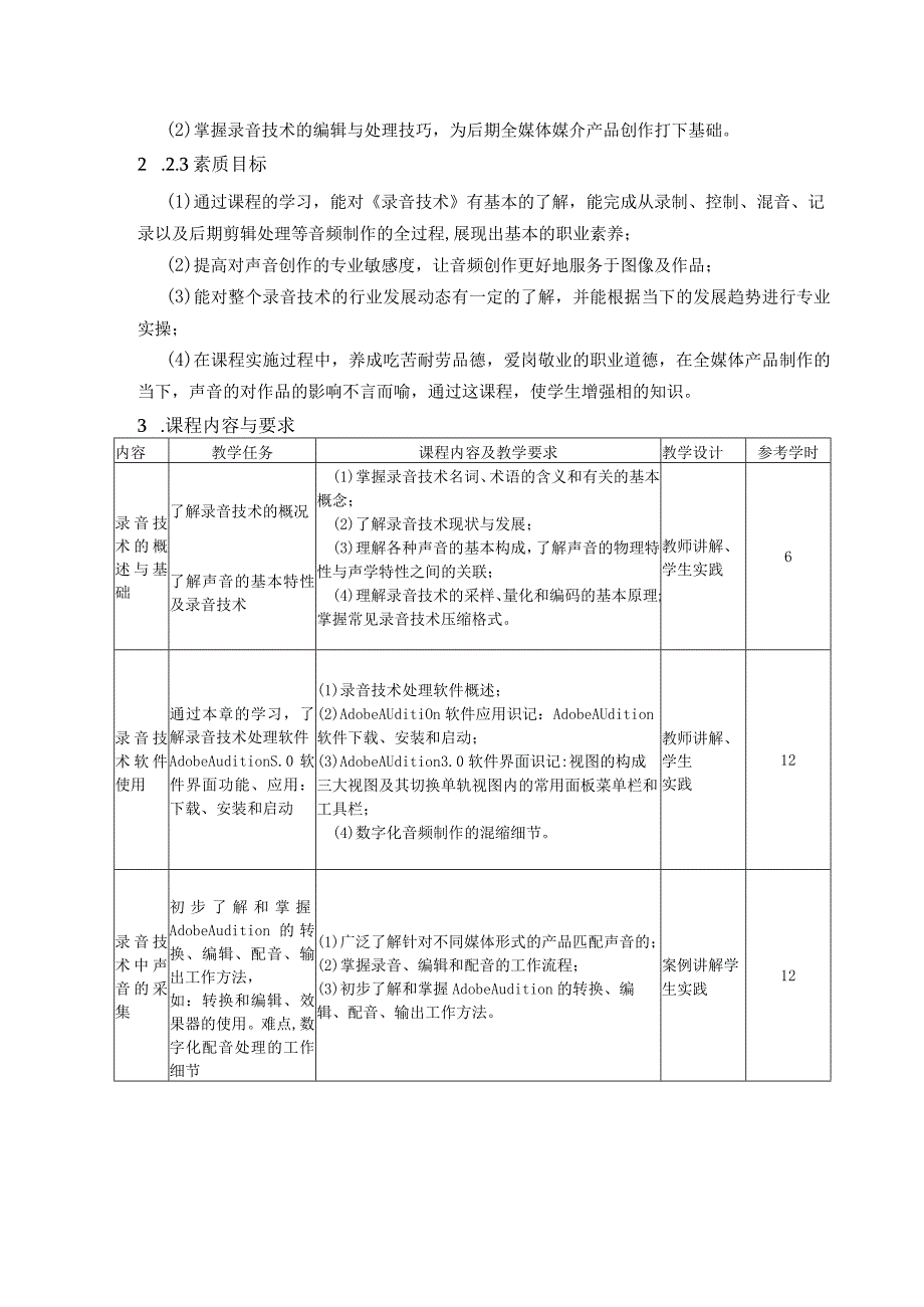 《录音技术》课程标准.docx_第2页