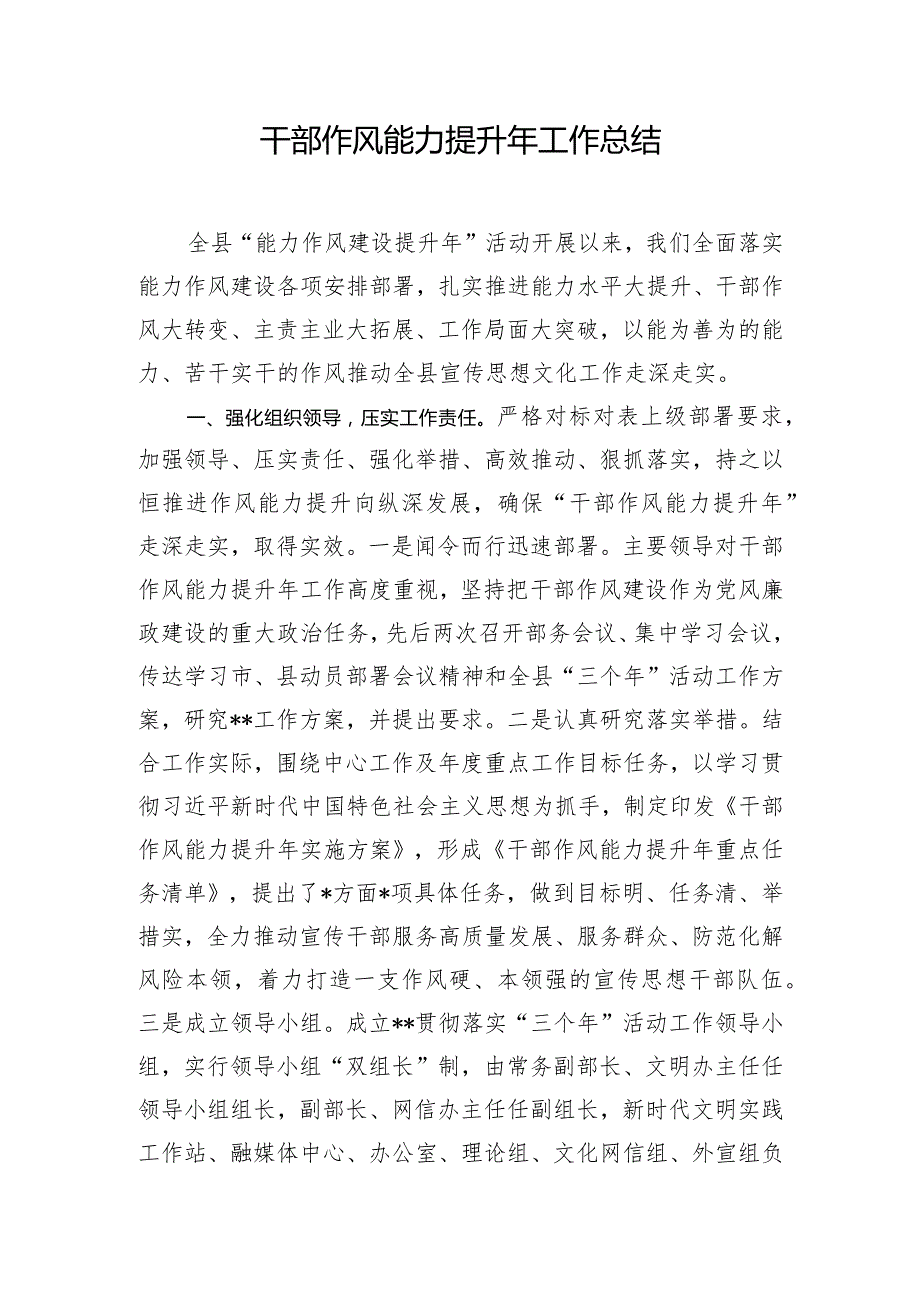 干部作风能力提升年工作总结.docx_第1页