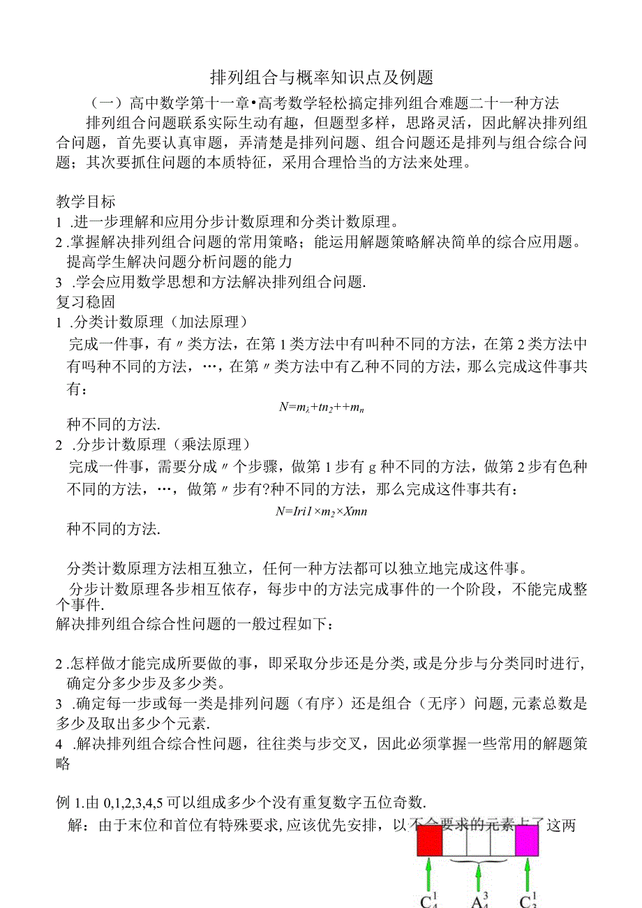 排列组合与概率知识点及例题.docx_第1页