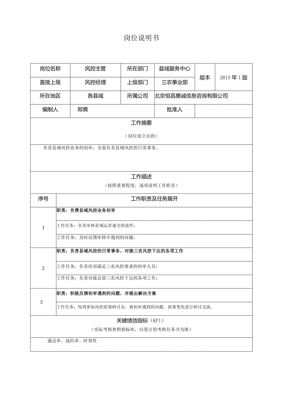 岗位说明书.docx_第1页