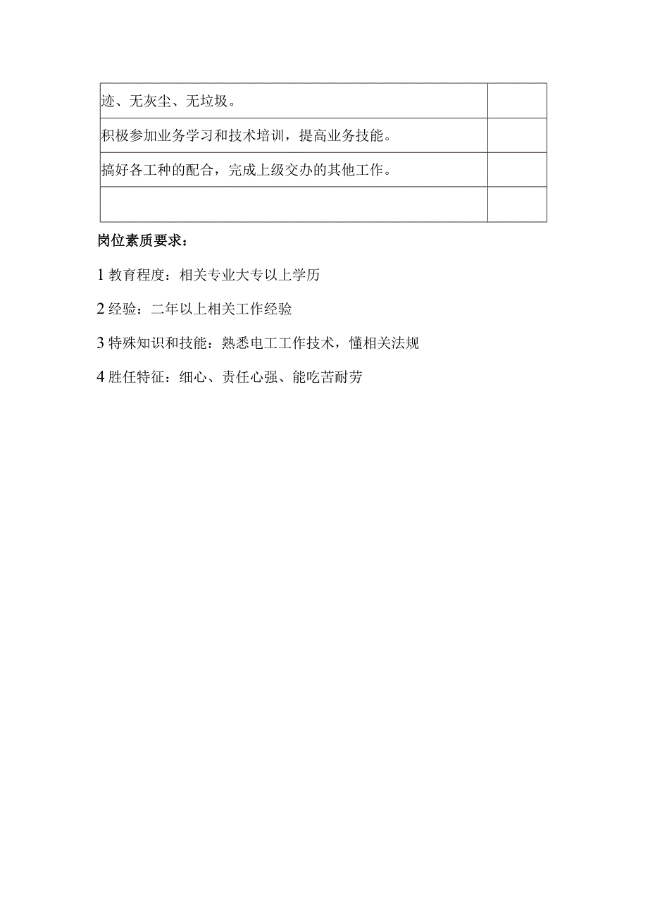 某某大厦商场物业管理部工程监理电工岗位职责.docx_第2页