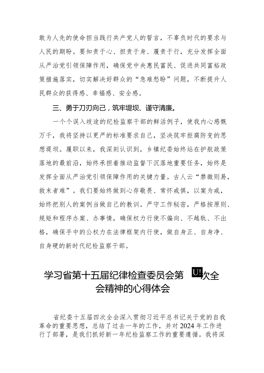 学习省第十五届纪律检查委员会第四次全会精神心得体会发言材料十五篇.docx_第2页