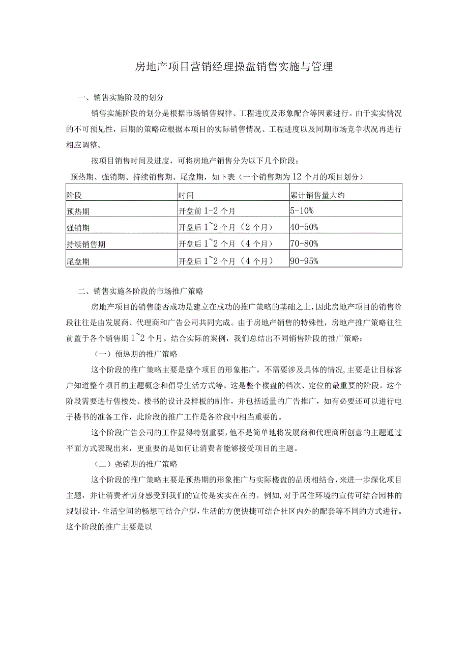 房地产项目营销经理操盘销售实施与管理.docx_第1页