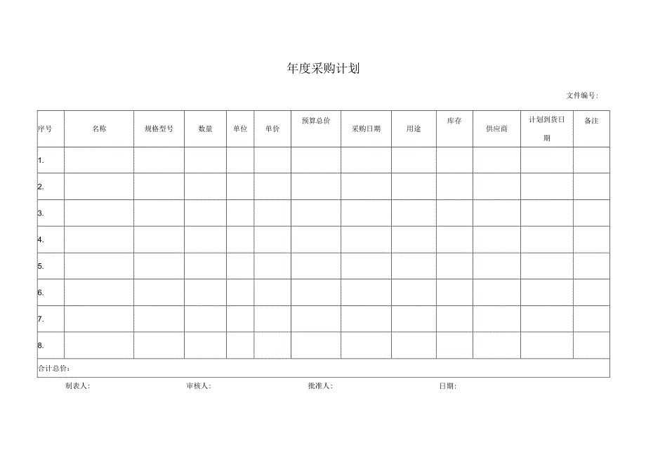 年度采购计划.docx_第1页