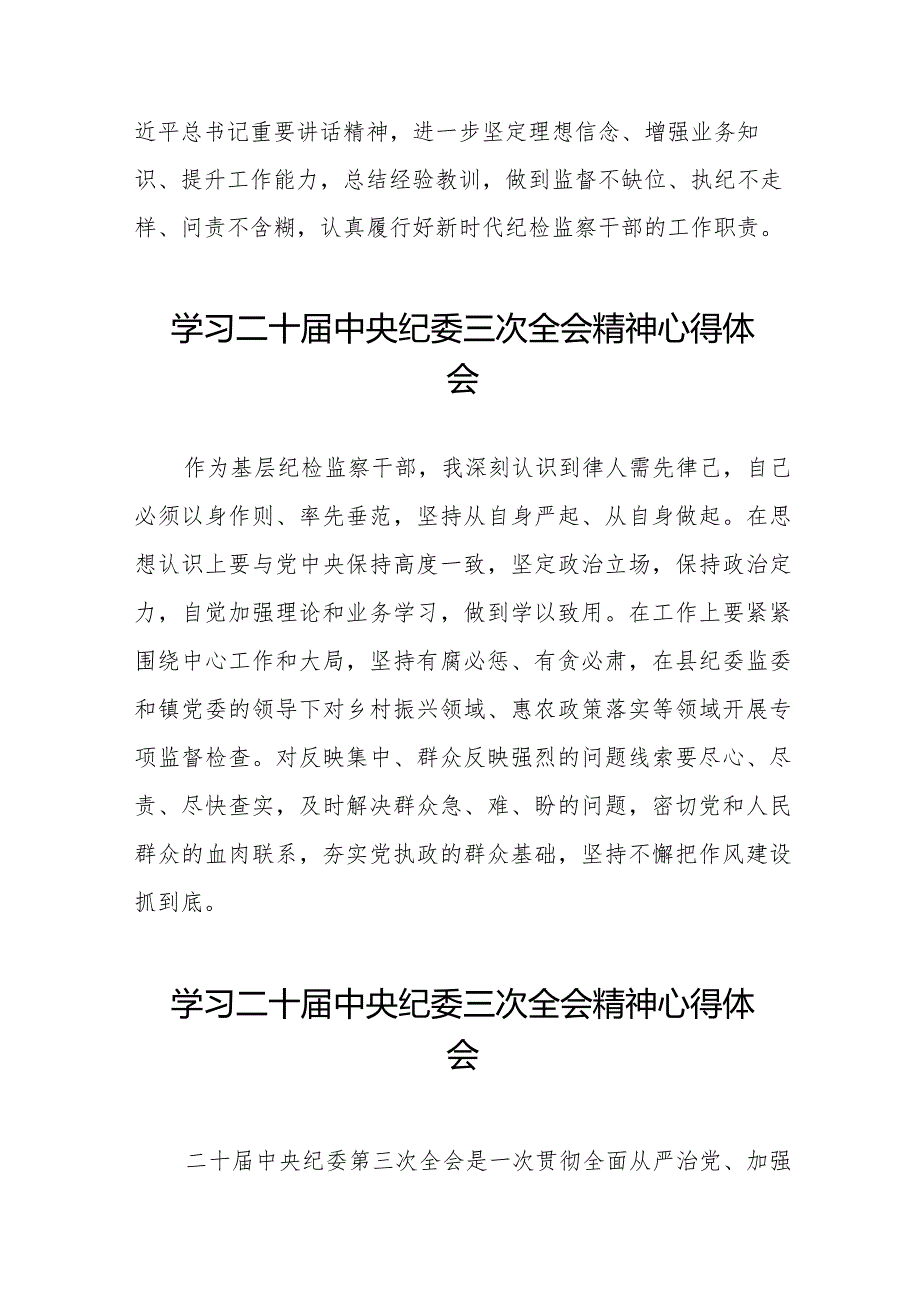 二十届中央纪委三次全会精神心得体会发言稿二十篇.docx_第2页