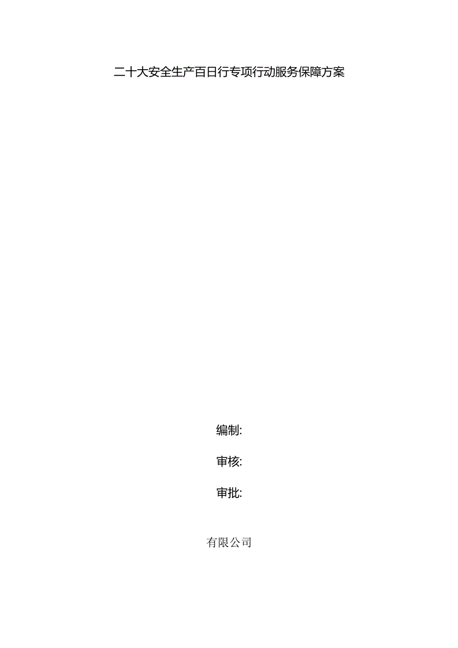 二十大安全生产专保障方案.docx_第1页