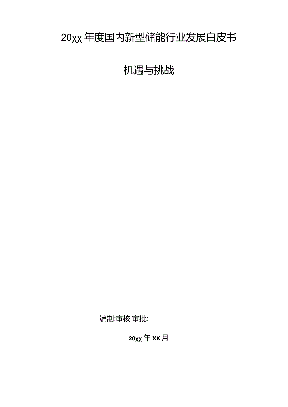 20xx年度国内新型储能行业发展白皮书机遇与挑战.docx_第1页