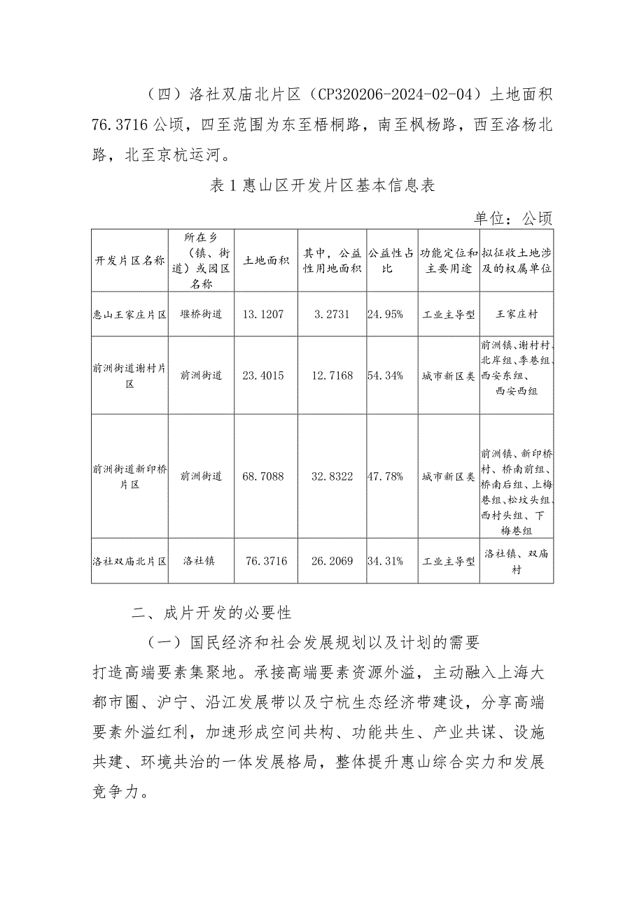 无锡市惠山区2024-02号土地征收成片开发方案（征求意见稿）.docx_第3页