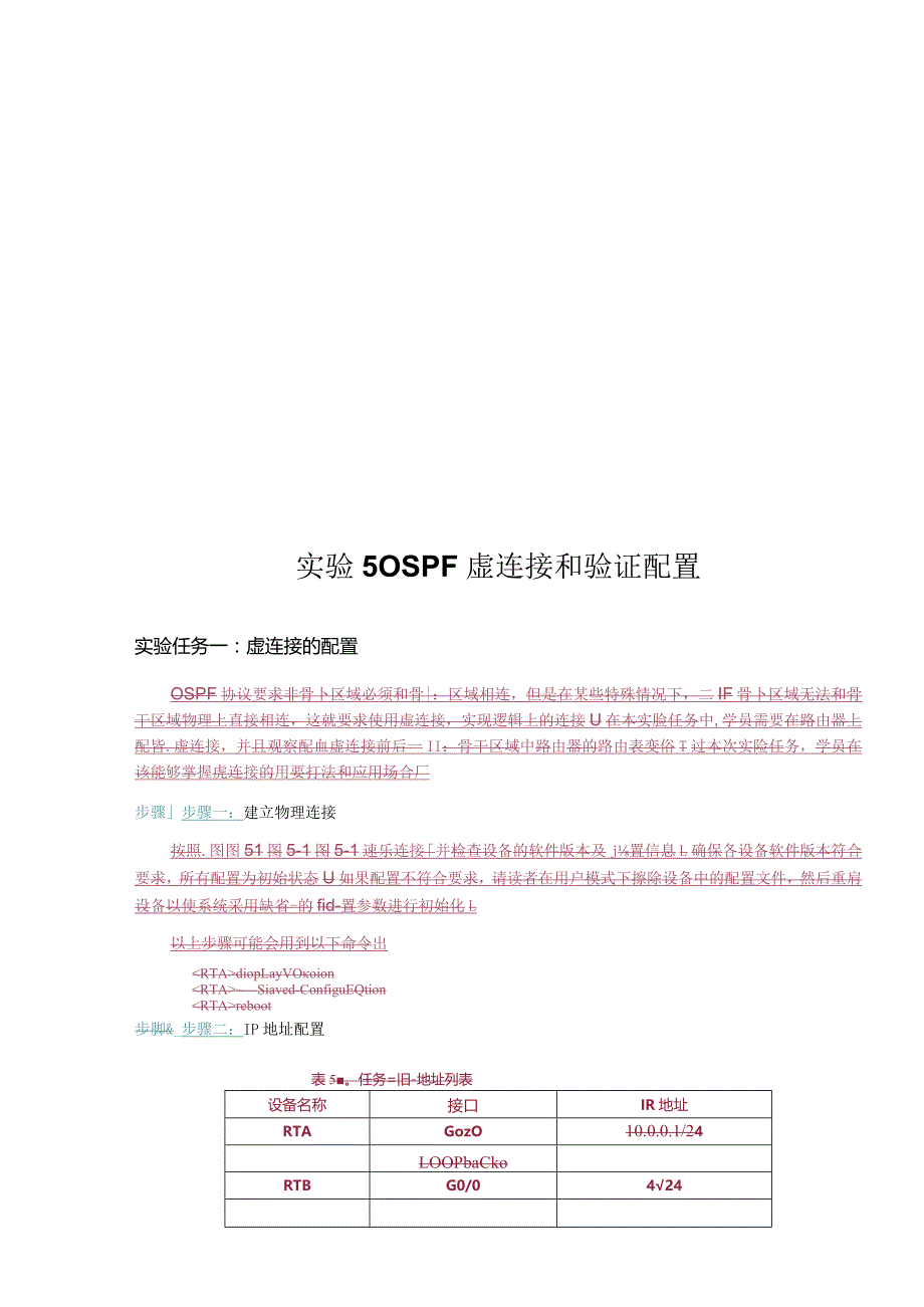 W3L300040 OSPF虚连接和验证配置 教师参考.docx_第1页