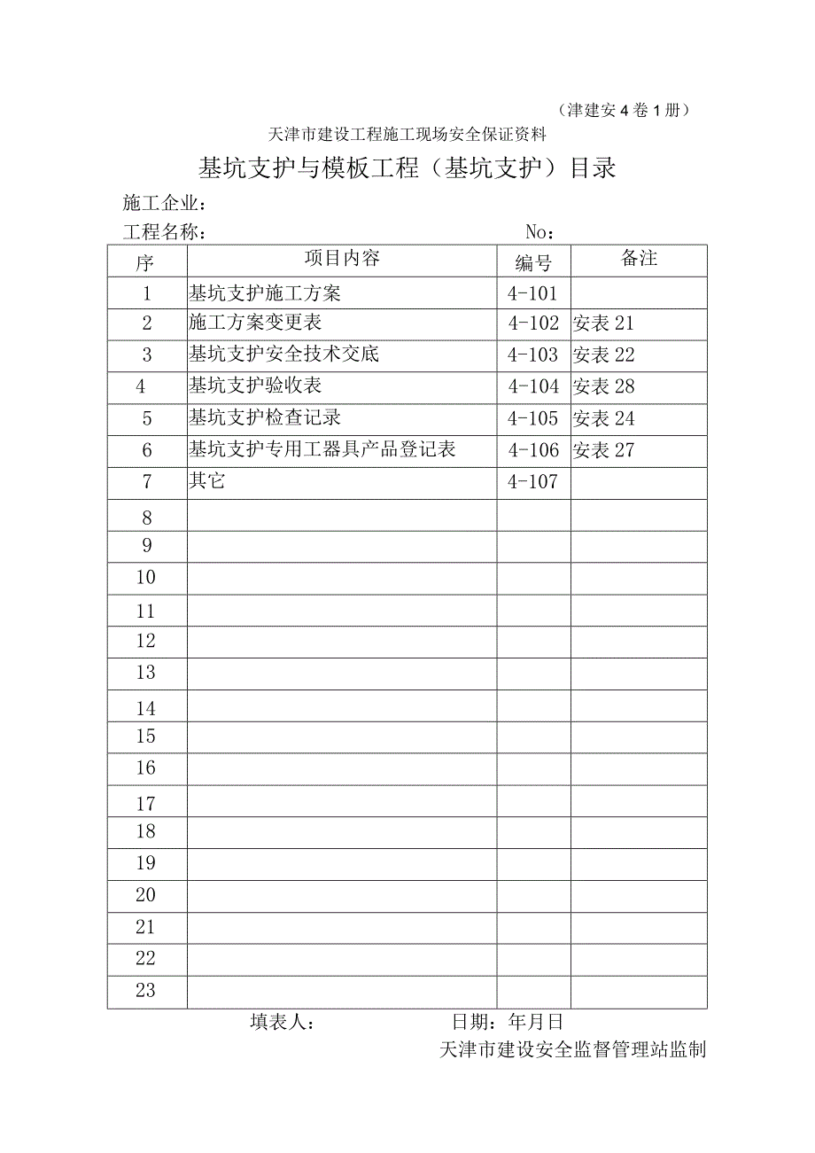 4-1基坑支护与模板工程（基坑支护）目录.docx_第1页