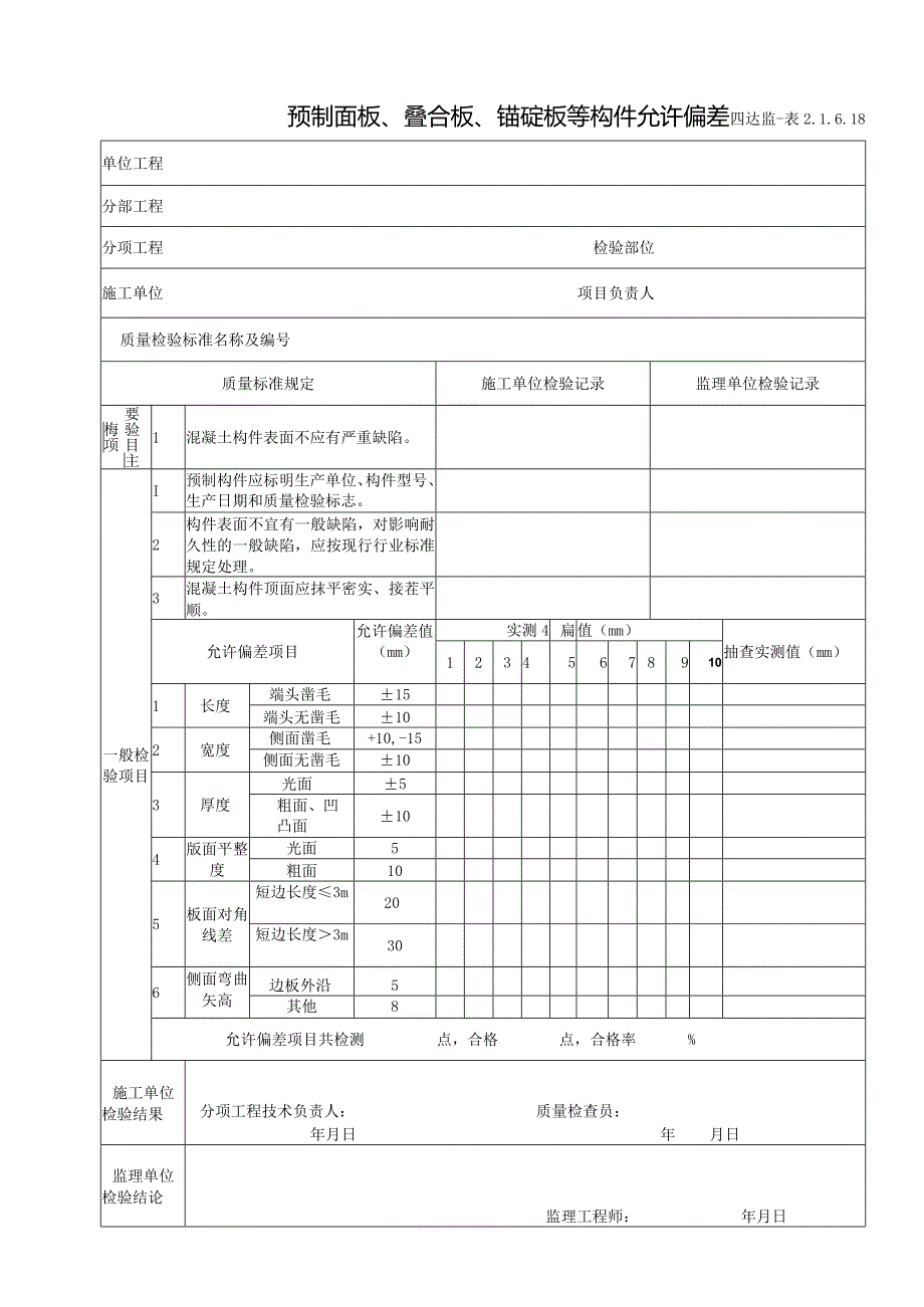 2.1.6.18预制面板、叠合板、锚碇板等构件允许偏差.docx_第1页