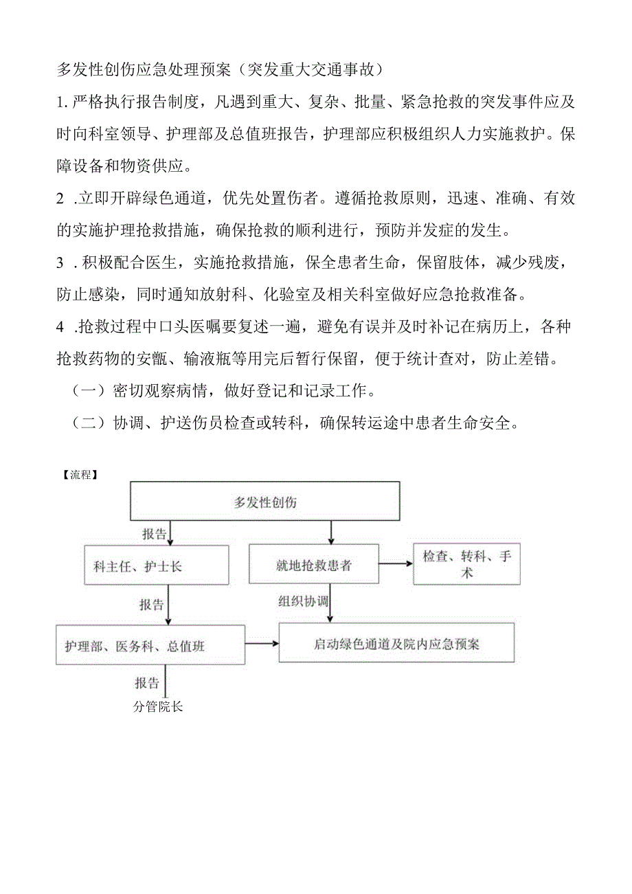 多发性创伤应急处理预案（突发重大交通事故）.docx_第1页