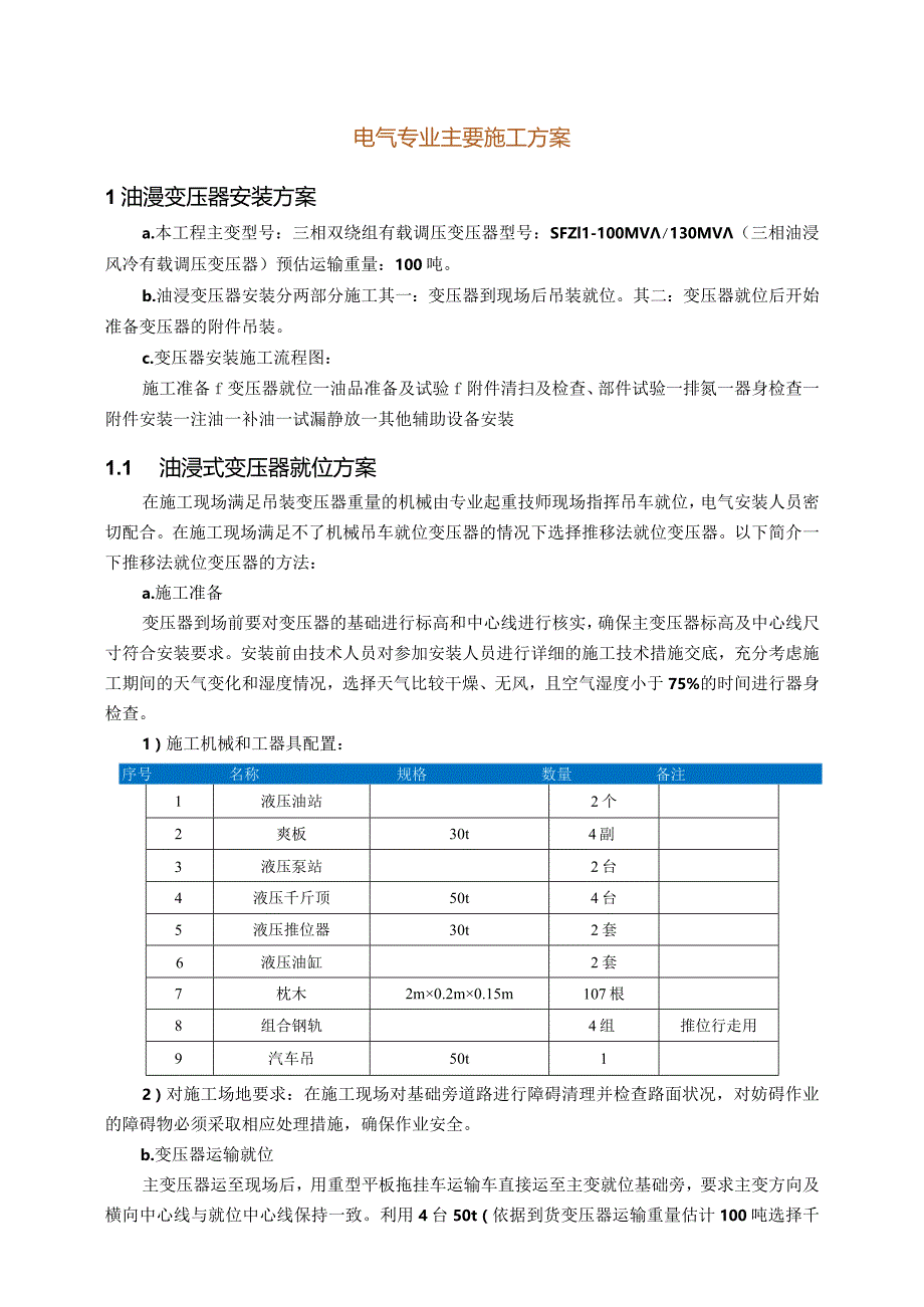 电气施工方案汇编.docx_第1页