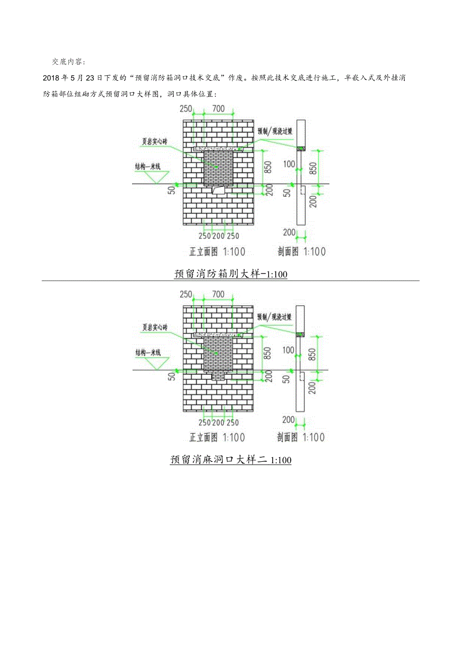 156-消防箱预留洞口施工技术交底.docx_第1页