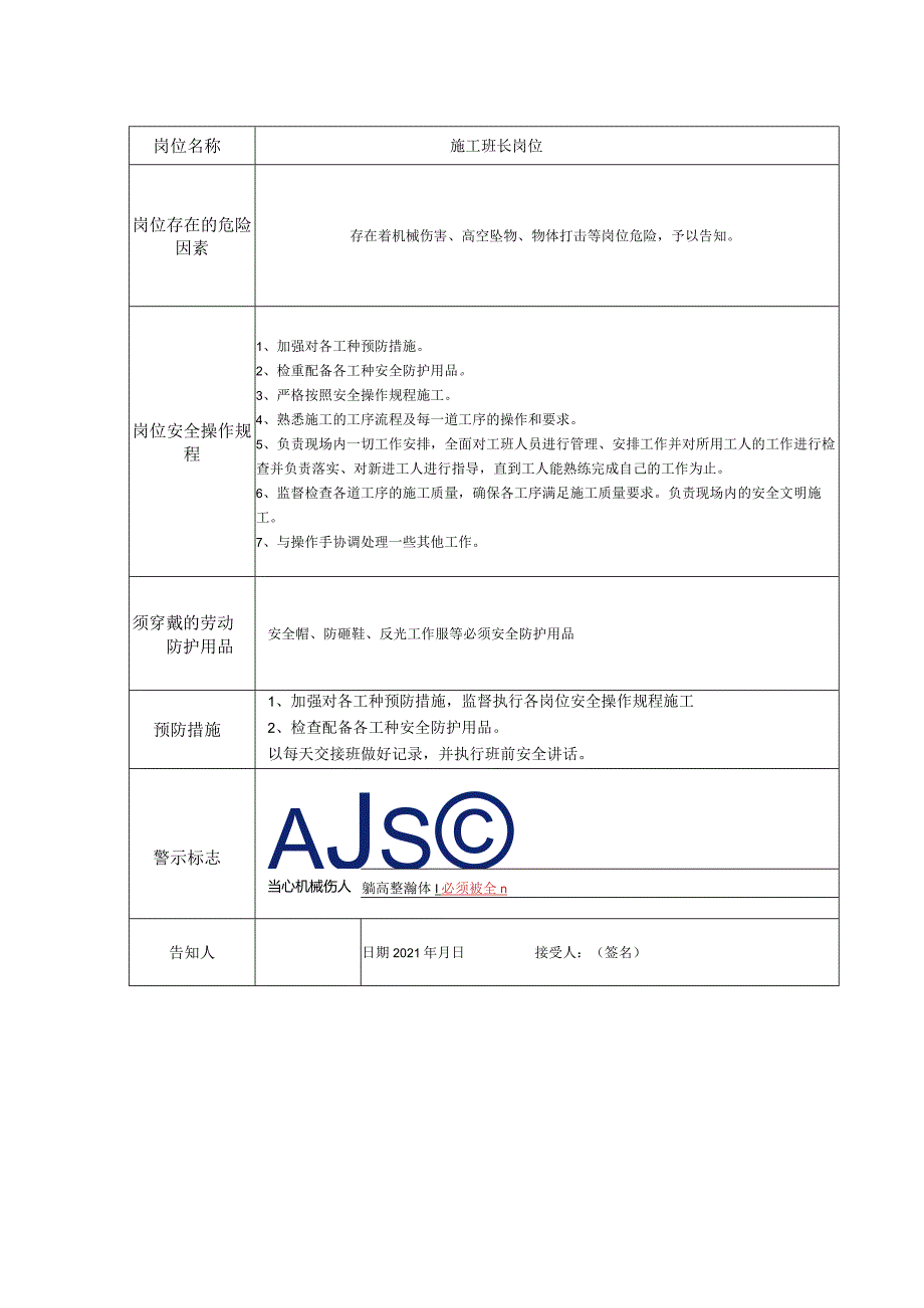 【告知卡】施工岗位安全风险告知卡-20210331164852.docx_第2页