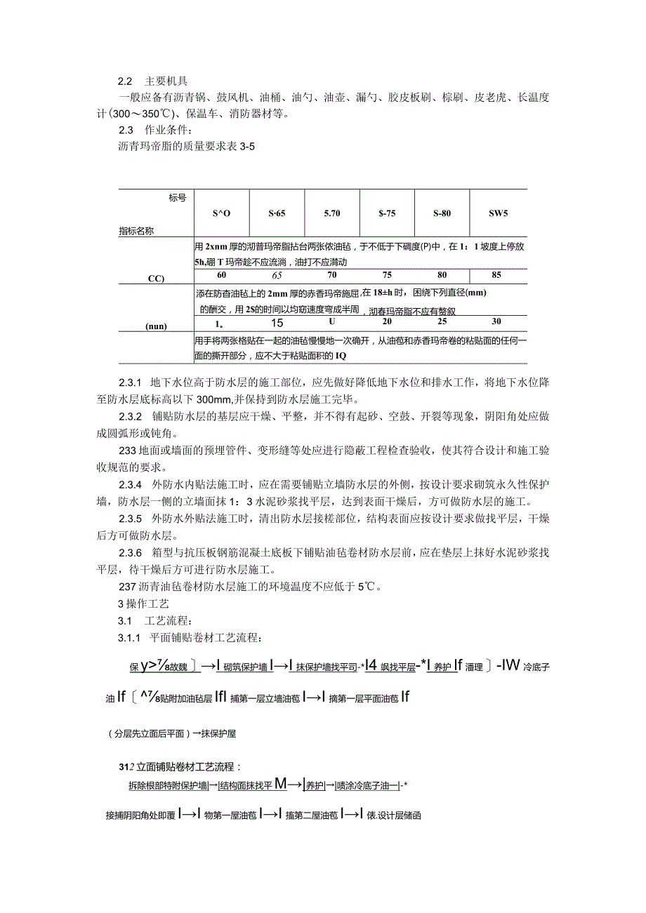 地下沥青油毡卷材防水层施工工艺.docx_第2页