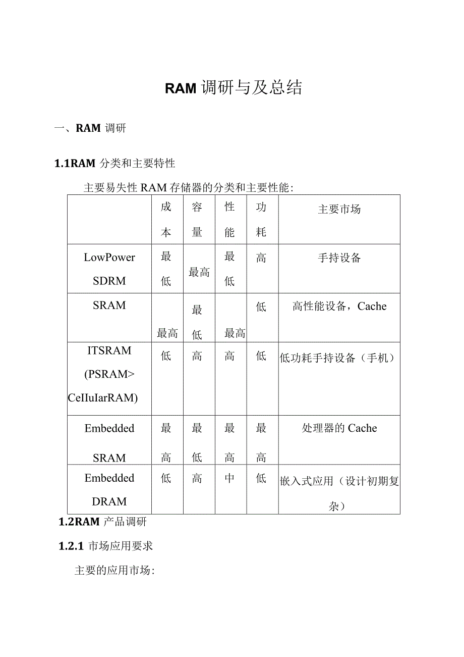 RAM调研与及总结.docx_第1页