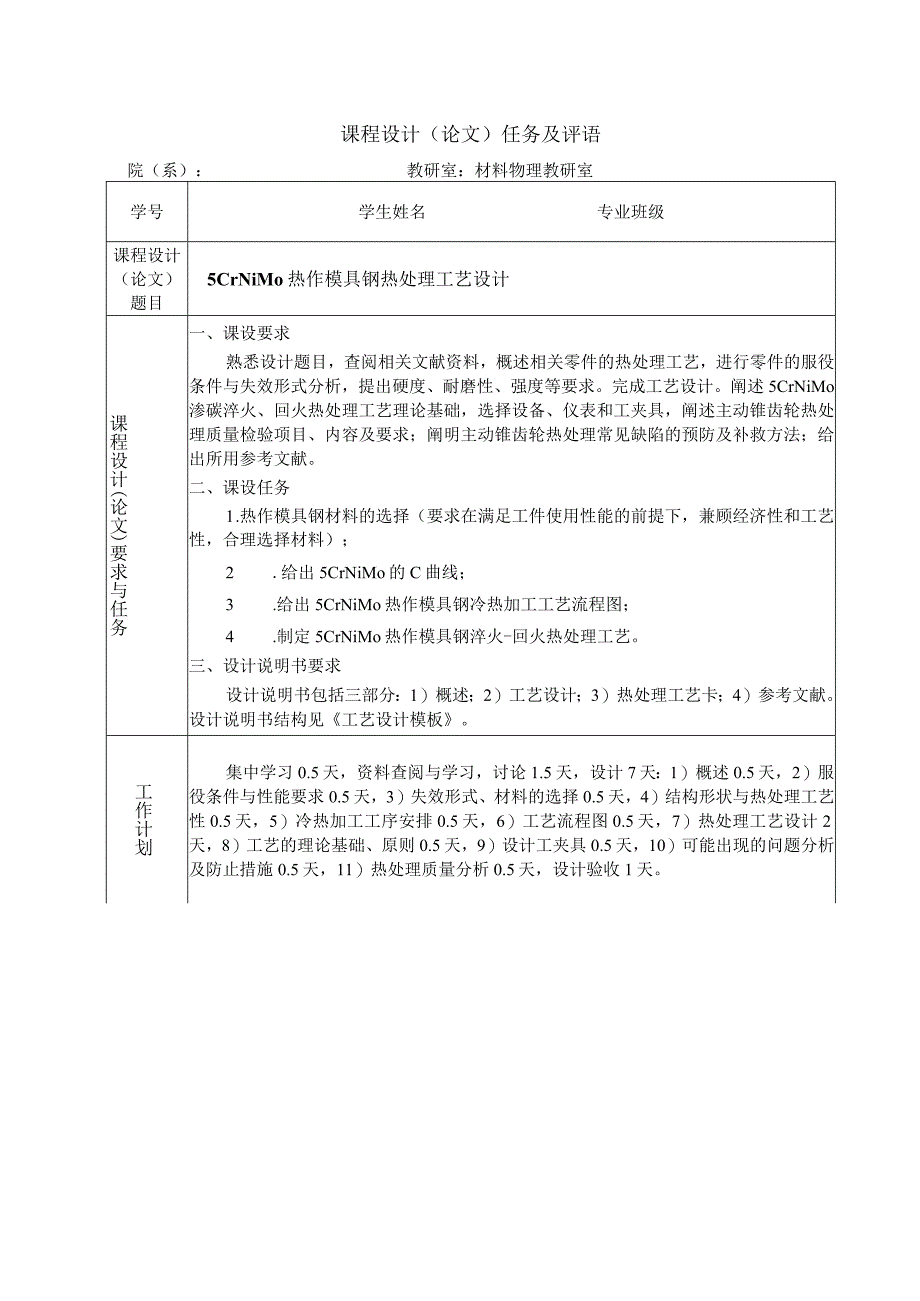 5CrNiMo热作模具钢热处理工艺设计.docx_第2页