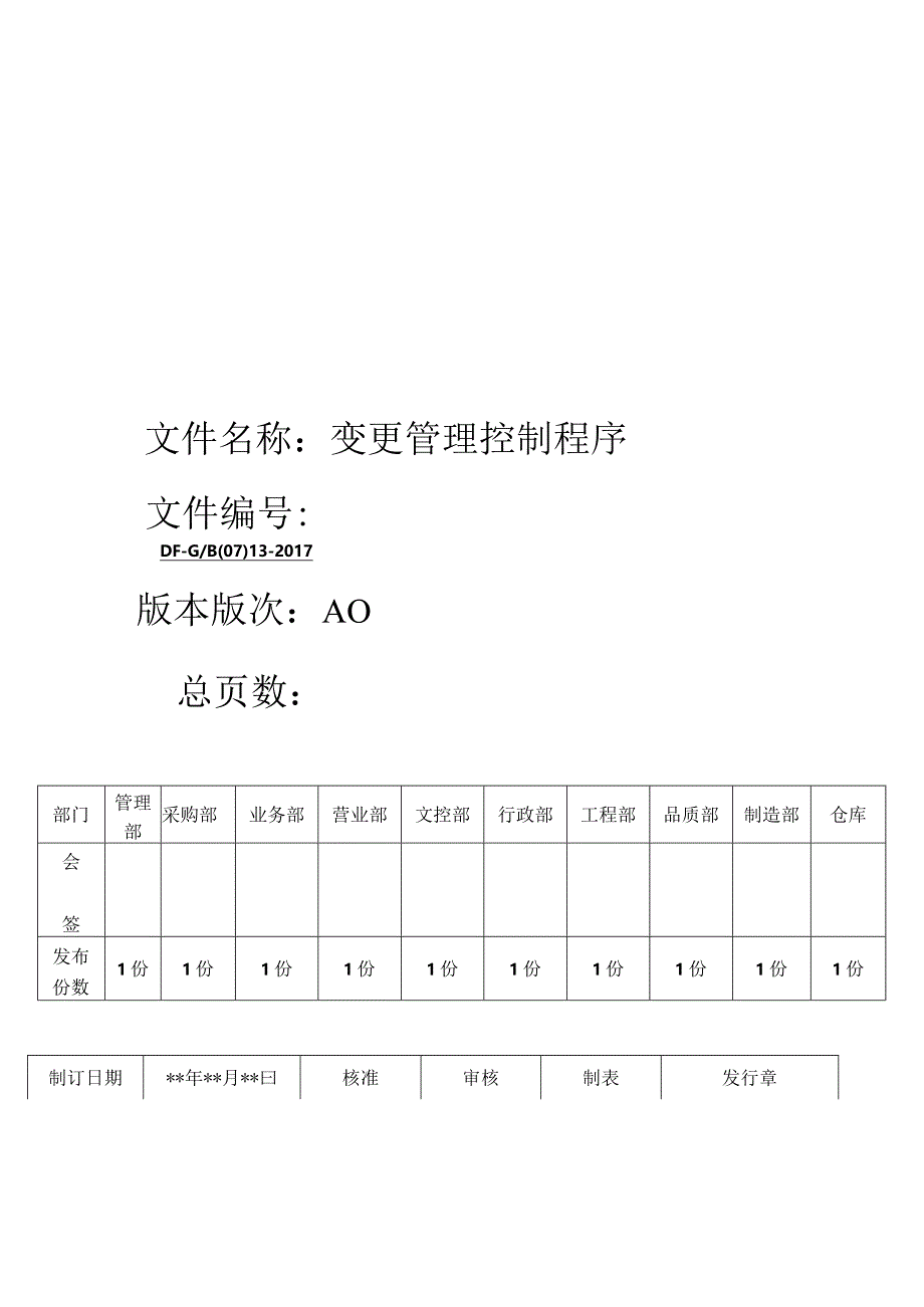 IATF16949：2016变更管理控制程序.docx_第1页