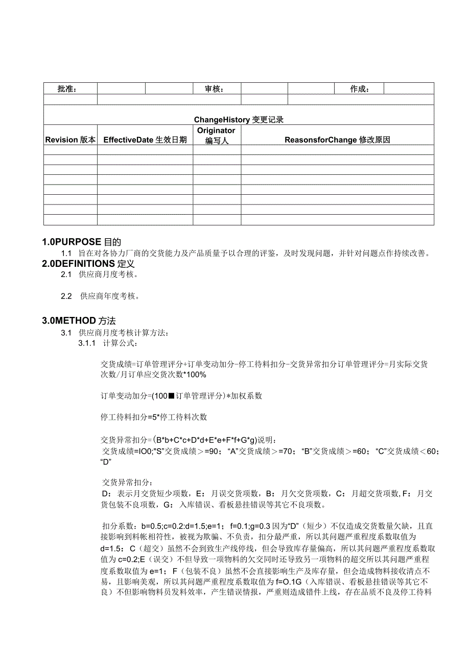 Supplier-Performance-Evaluation-Method-供应商业绩评鉴办法.docx_第1页