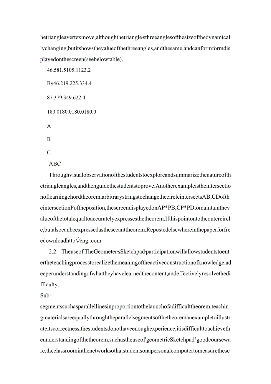 Theuseof'TheGeometer'sSketchpad'secondaryteachingexperience英.docx_第2页