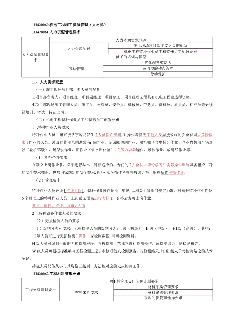 31.1H420060机电工程施工资源管理.docx_第1页