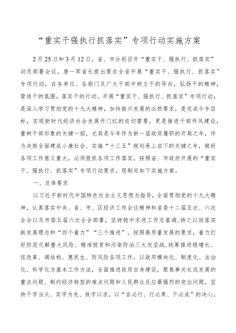 “重实干强执行抓落实”专项行动实施方案.docx_第1页