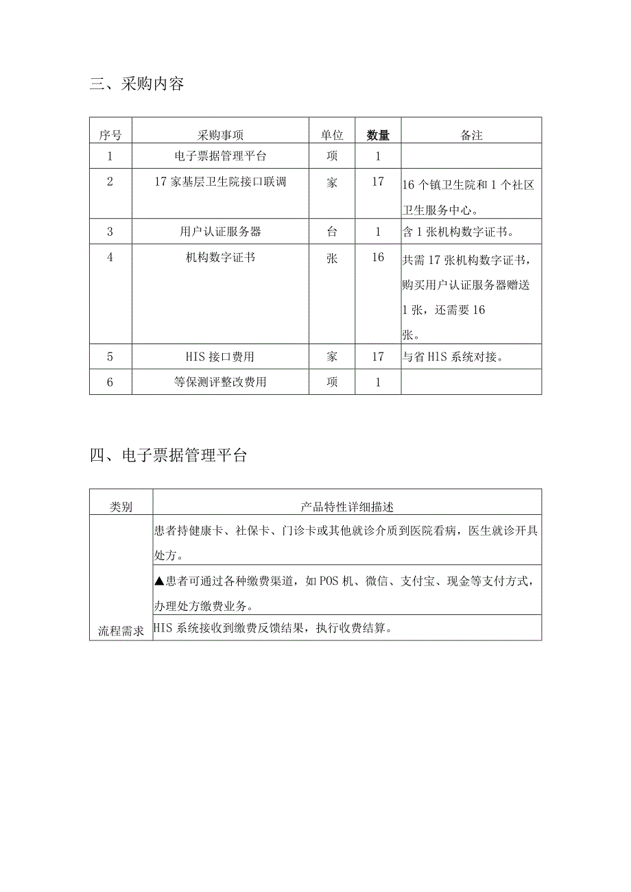 XX市医共体基层医疗电子票据管理系统建设项目采购需求.docx_第3页