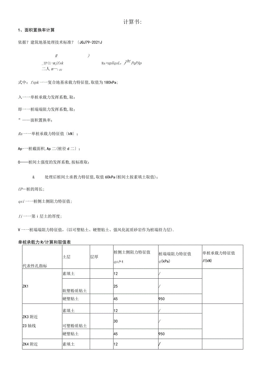 CFG桩复合地基处理工程计算书.docx_第1页