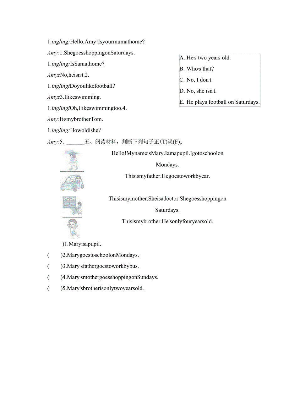 Unit1ShegoestoschoolonMondays.素质评价卷（含答案）.docx_第3页