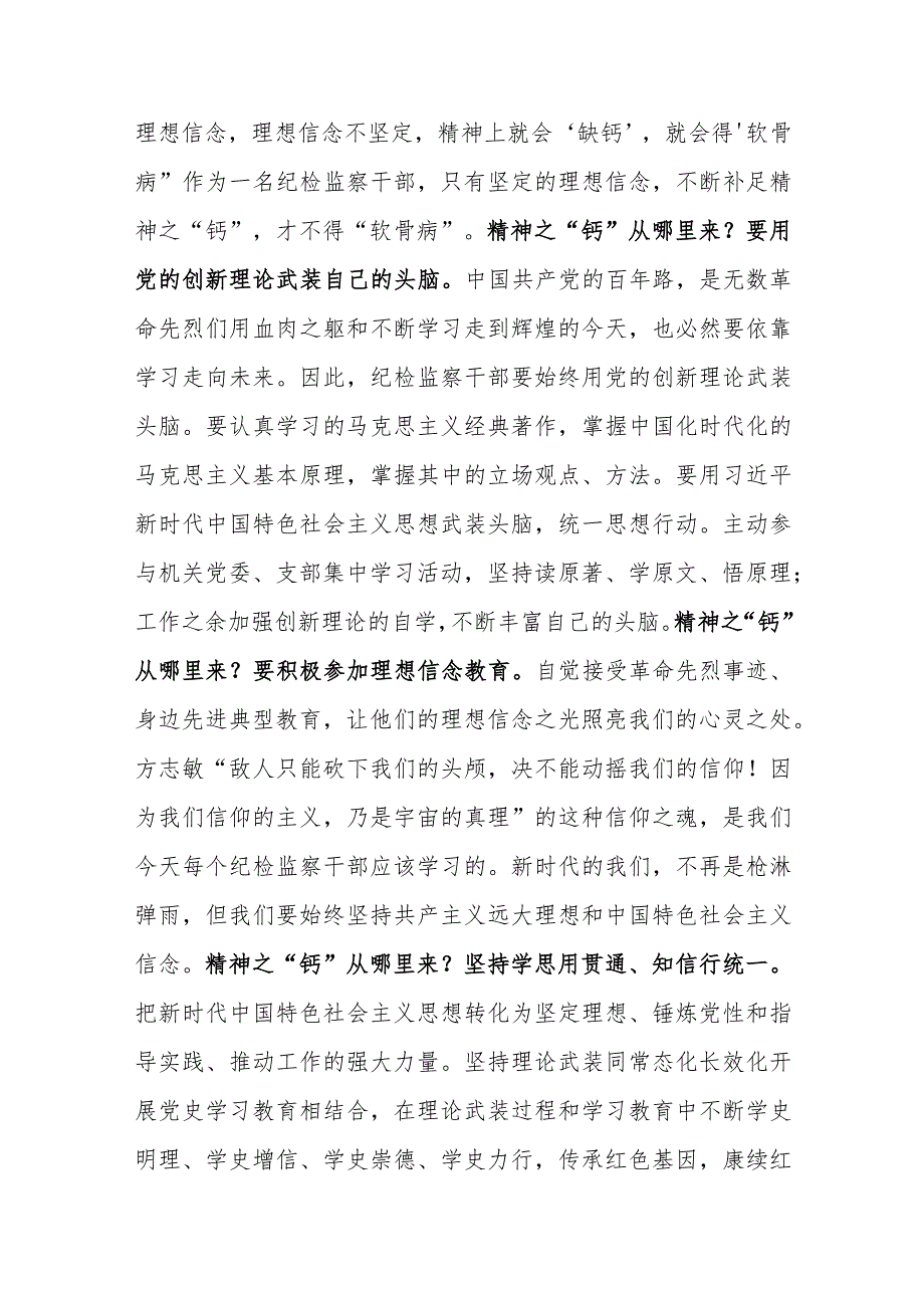 2023纪检监察干部队伍教育整顿研讨发言学习有感材料【共5篇】.docx_第2页