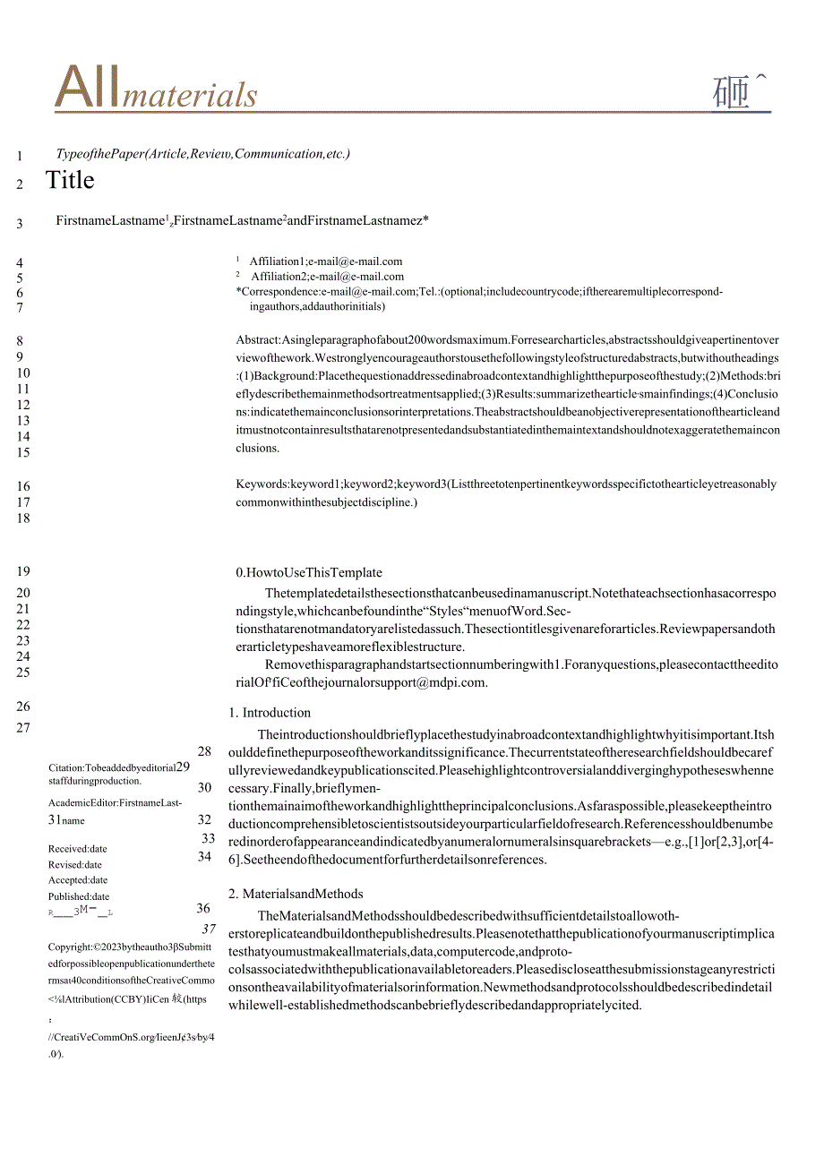 MDPI期刊《materials》论文格式投稿模板.docx_第1页