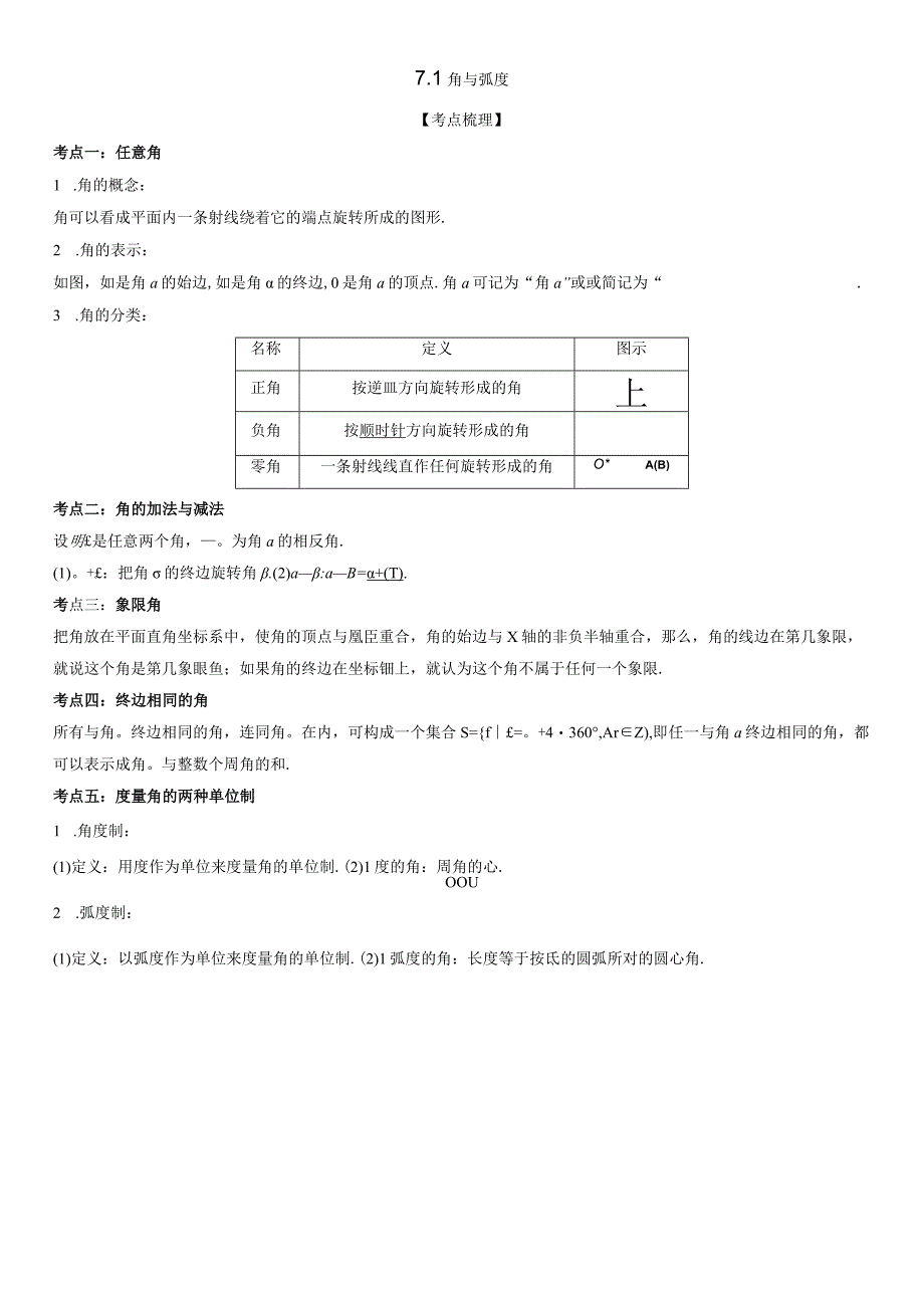 7.1角与弧度.docx_第1页