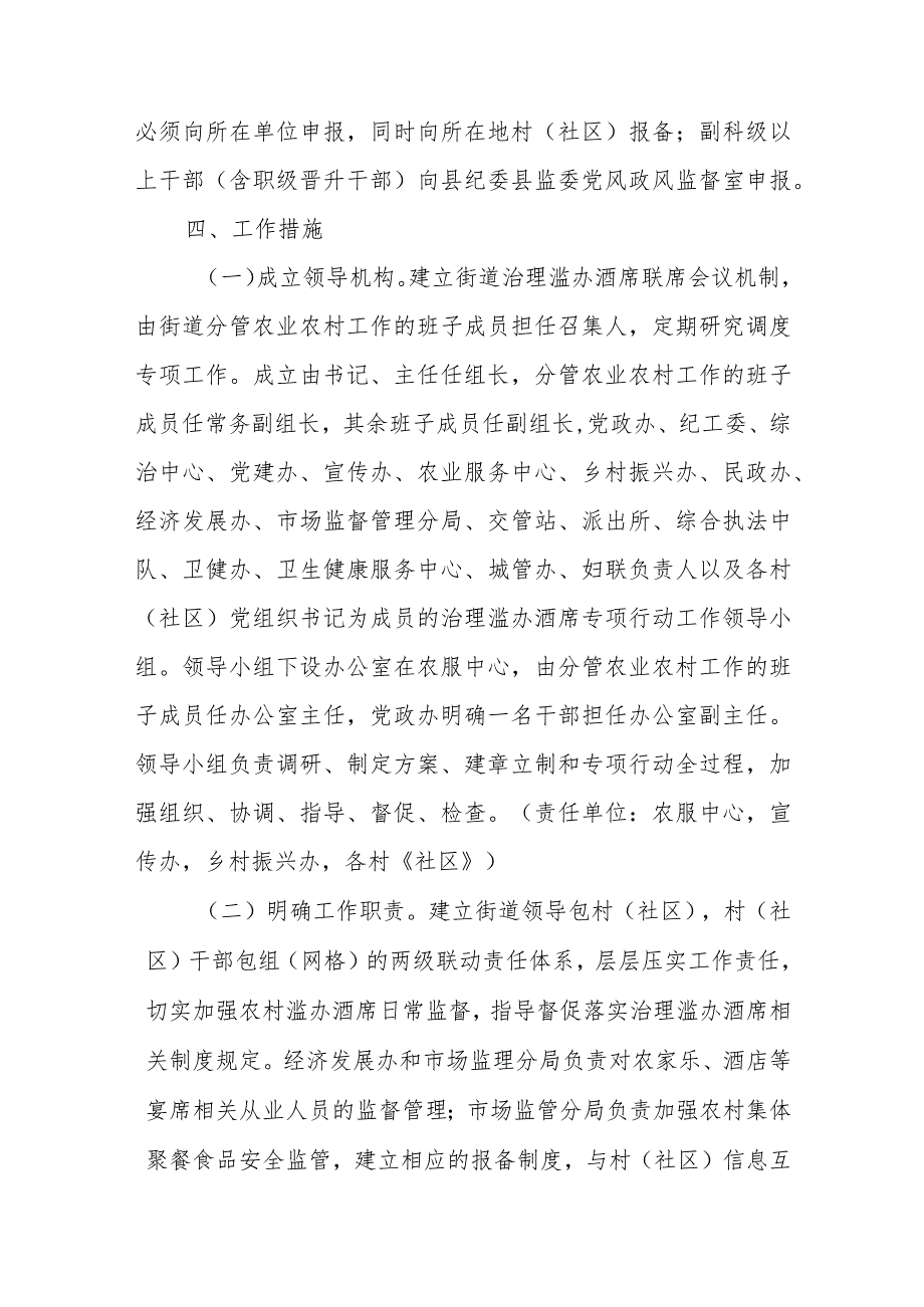 XX街道治理滥办酒席专项行动工作方案.docx_第3页