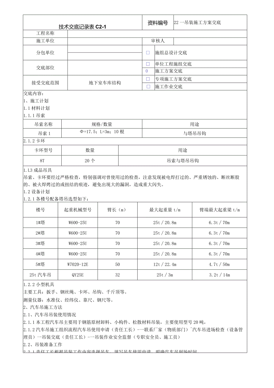 吊装施工方案交底.docx_第1页