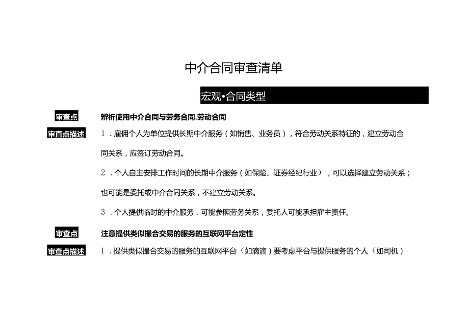 中介合同审查清单.docx_第1页