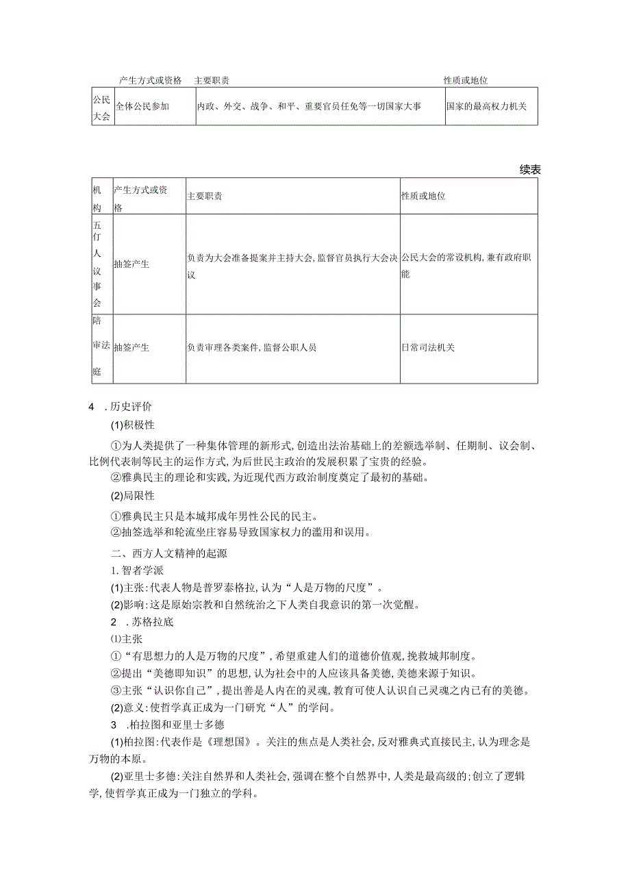 一轮总复习学案专题四古代西方文明的源头——古代希腊罗马文明.docx_第2页