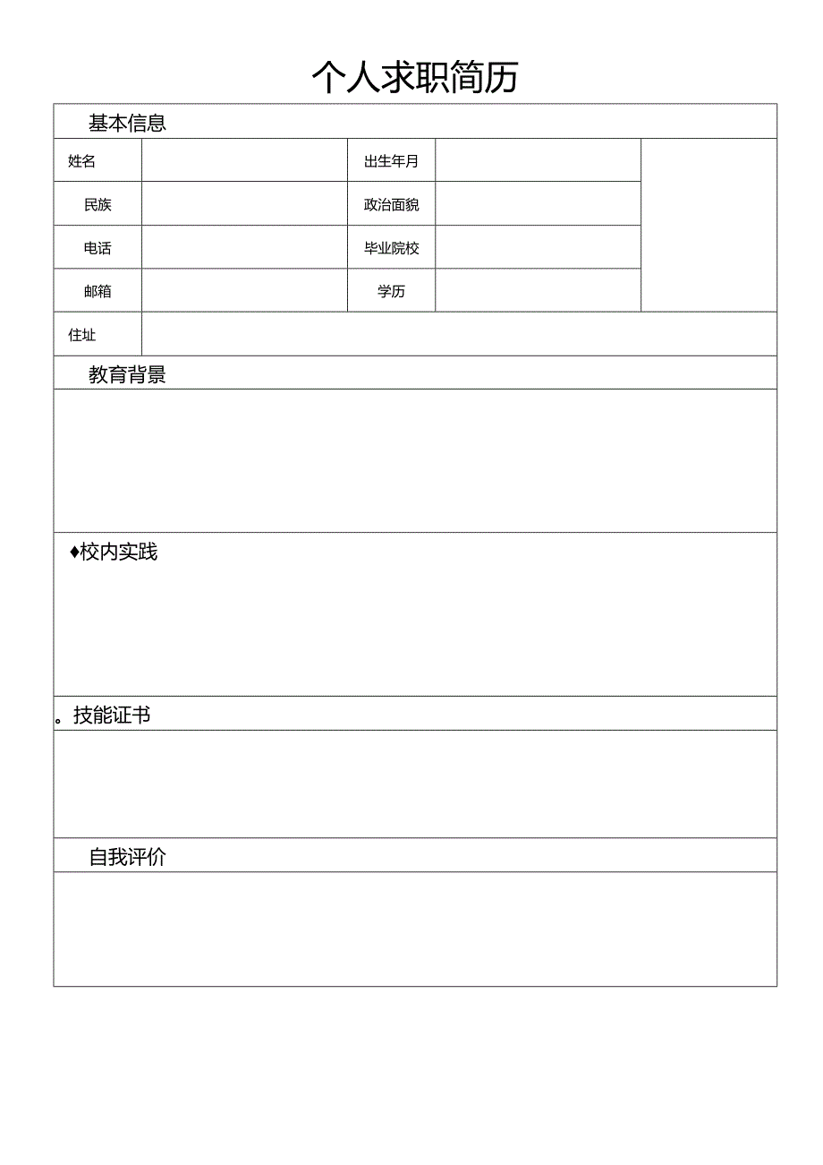 个人空白简历标准表(38).docx_第3页