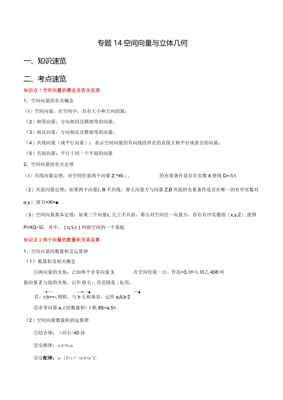 专题14空间向量与立体几何（解析版）.docx_第1页