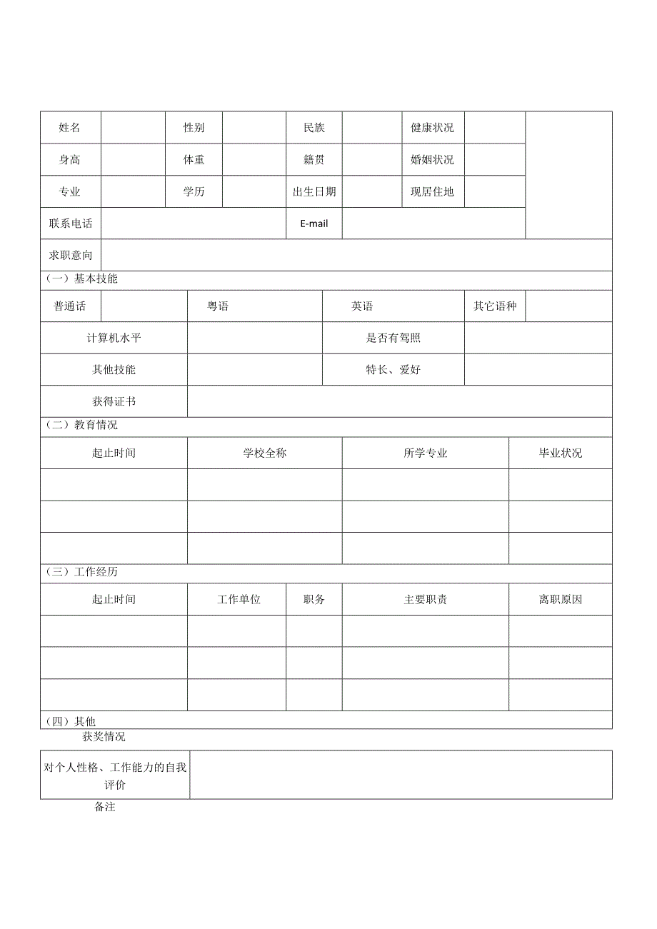 个人空白简历标准表(32).docx_第3页