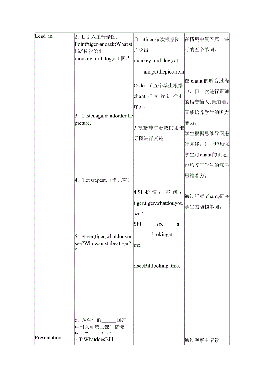 一年级上册Unit3Animals一年级unit3lesson2教学设计.docx_第2页