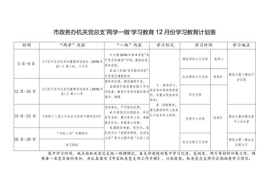 两学一做”学习教育学习计划表.docx_第1页