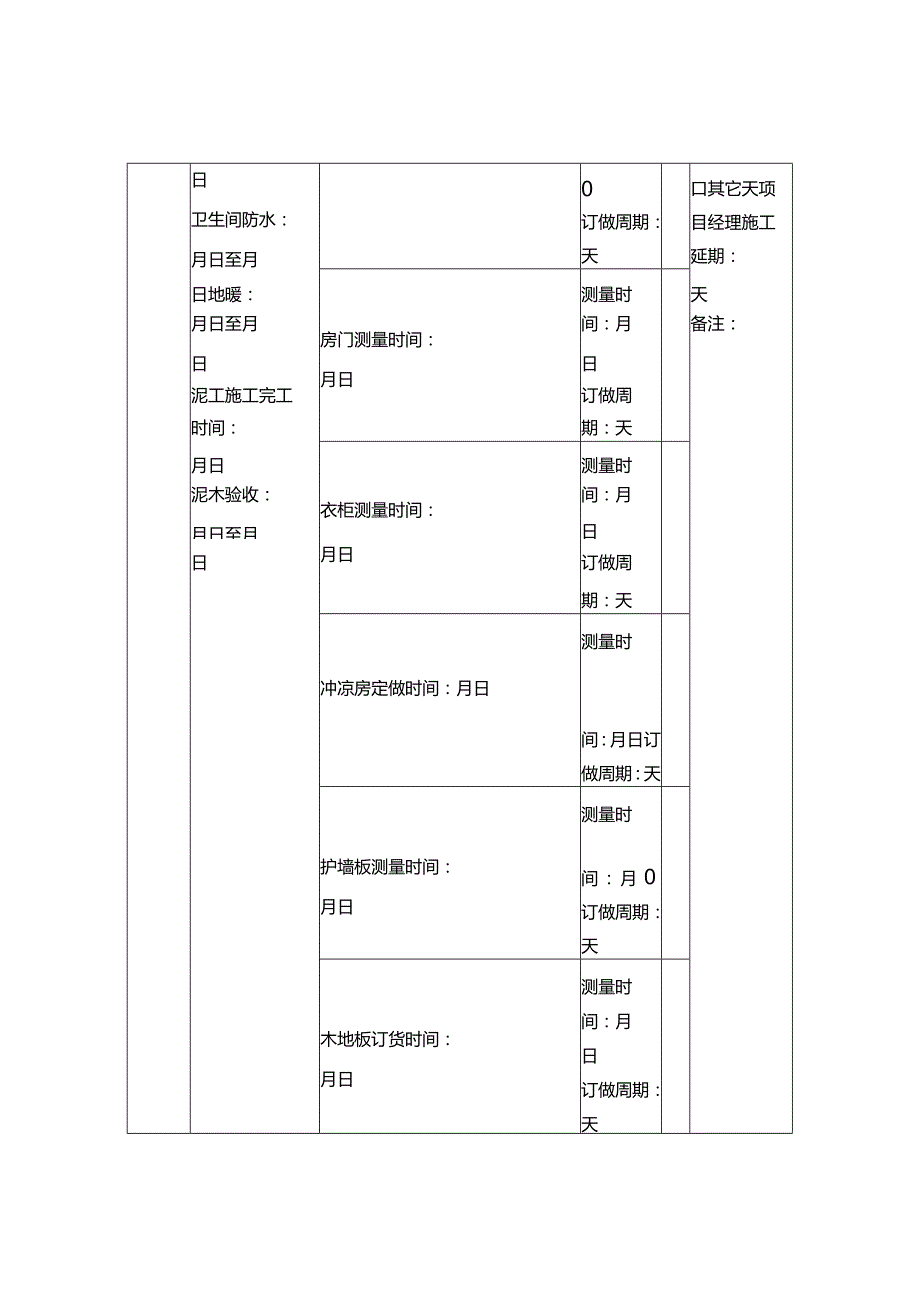 家装施工工地进度表.docx_第2页