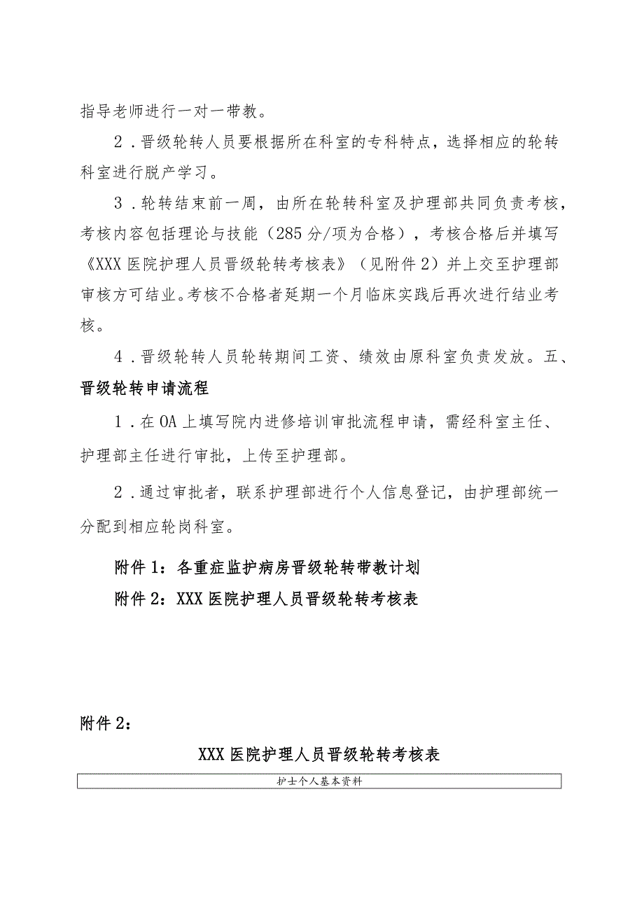 医院护理人员晋级轮转管理实施方案.docx_第2页