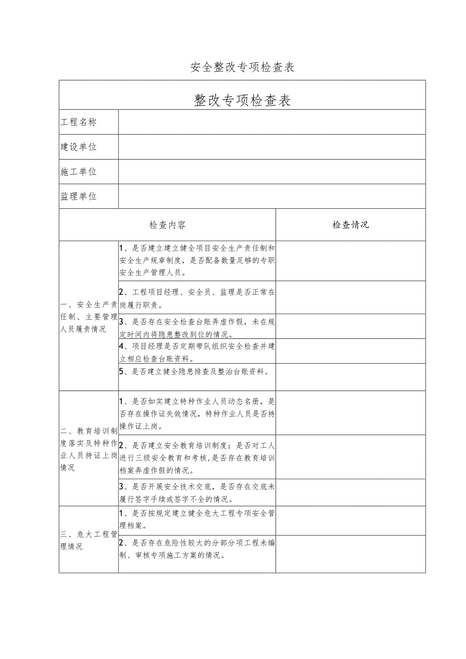 安全整改专项检查表.docx_第1页