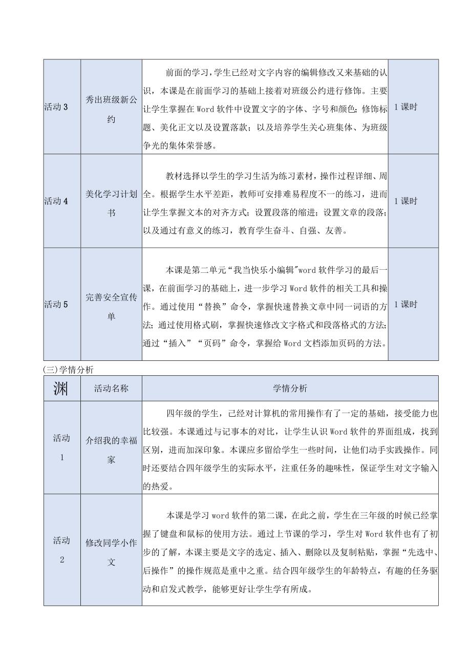 小学信息技术四年级上册单元作业设计（13页）.docx_第3页