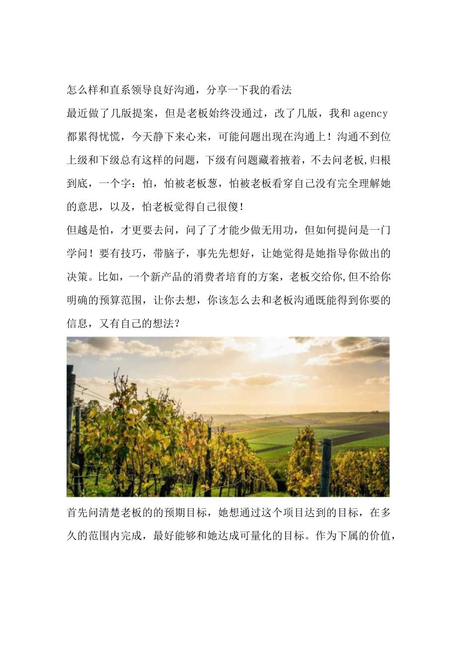 怎么样和直系领导良好沟通分享一下我的看法.docx_第1页